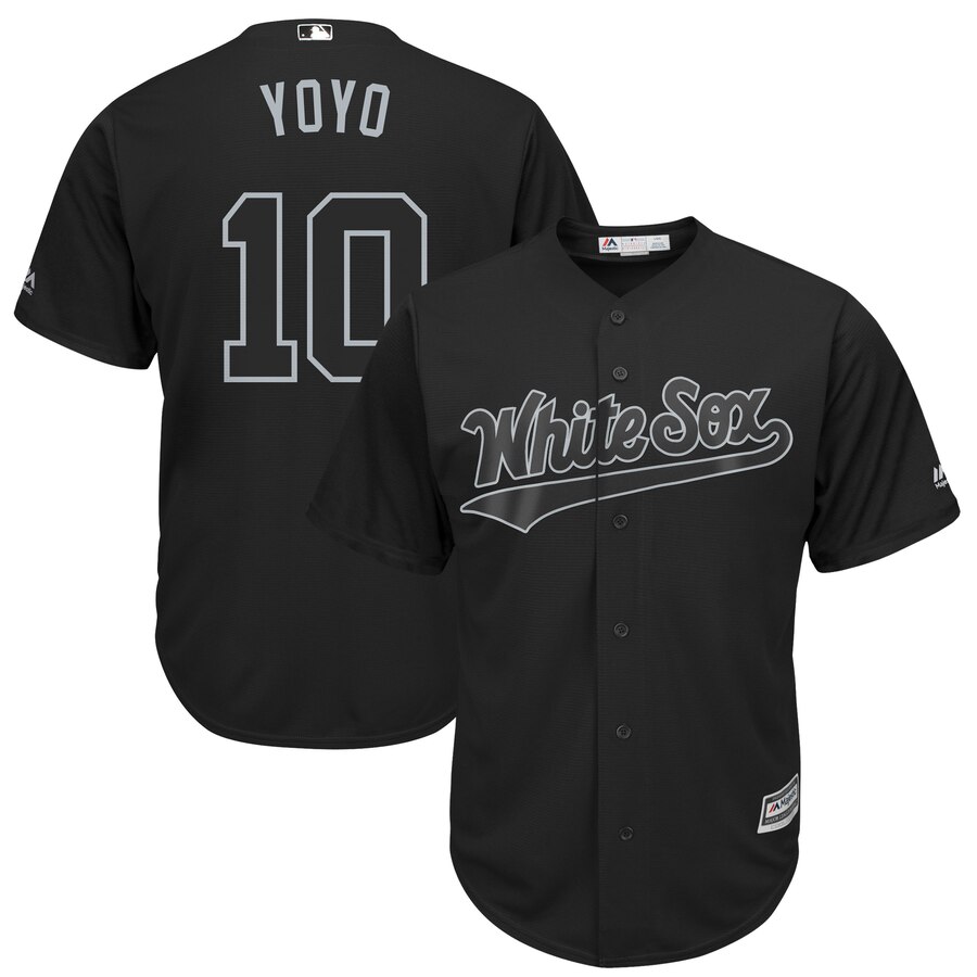 Men's Chicago White Sox #10 Yoan Moncada ''YoYo'' Majestic Black 2019 Players' Weekend Player Stitched MLB Jersey